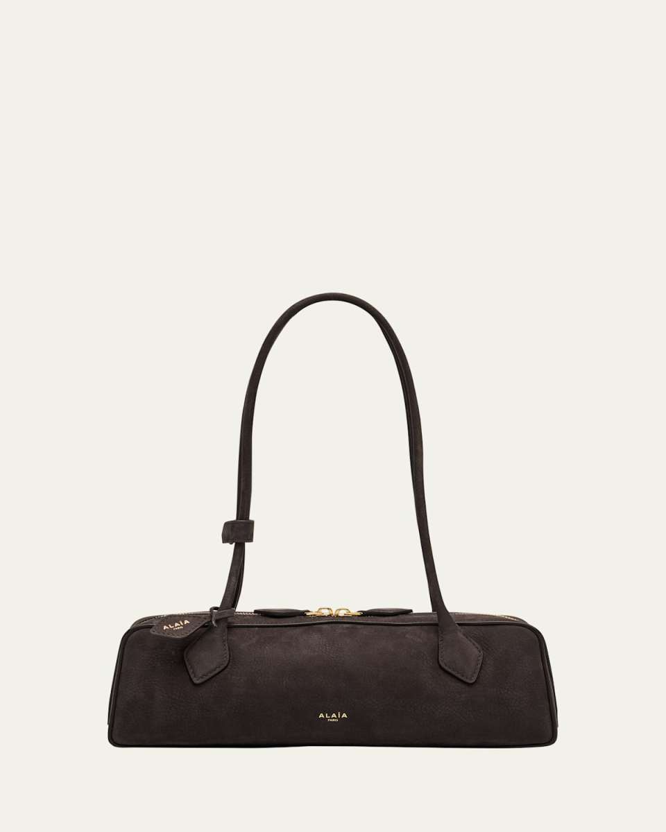 Le Teckel Medium Suede Shoulder Bag